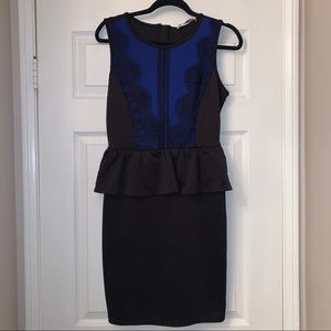 NWT Women's peplum dress with lace detail